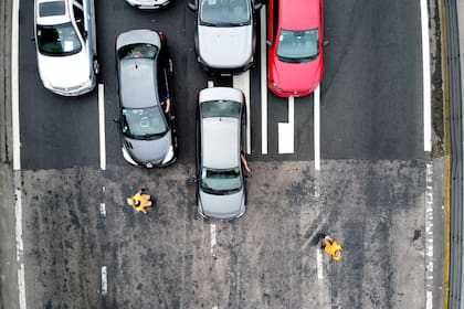 Retenes en el puente Pueyrredon