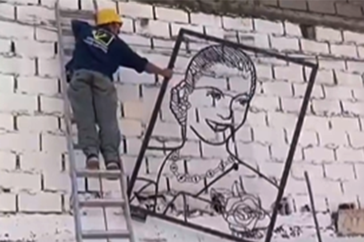 Retiran un cuadro de Evita en el Barrio 31
