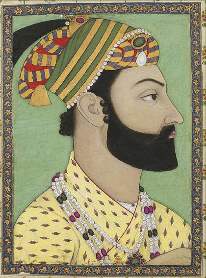 Retrato de Ahmad Shah Durrani realizado en 1757 por la escuela pictórica del Islam mogol