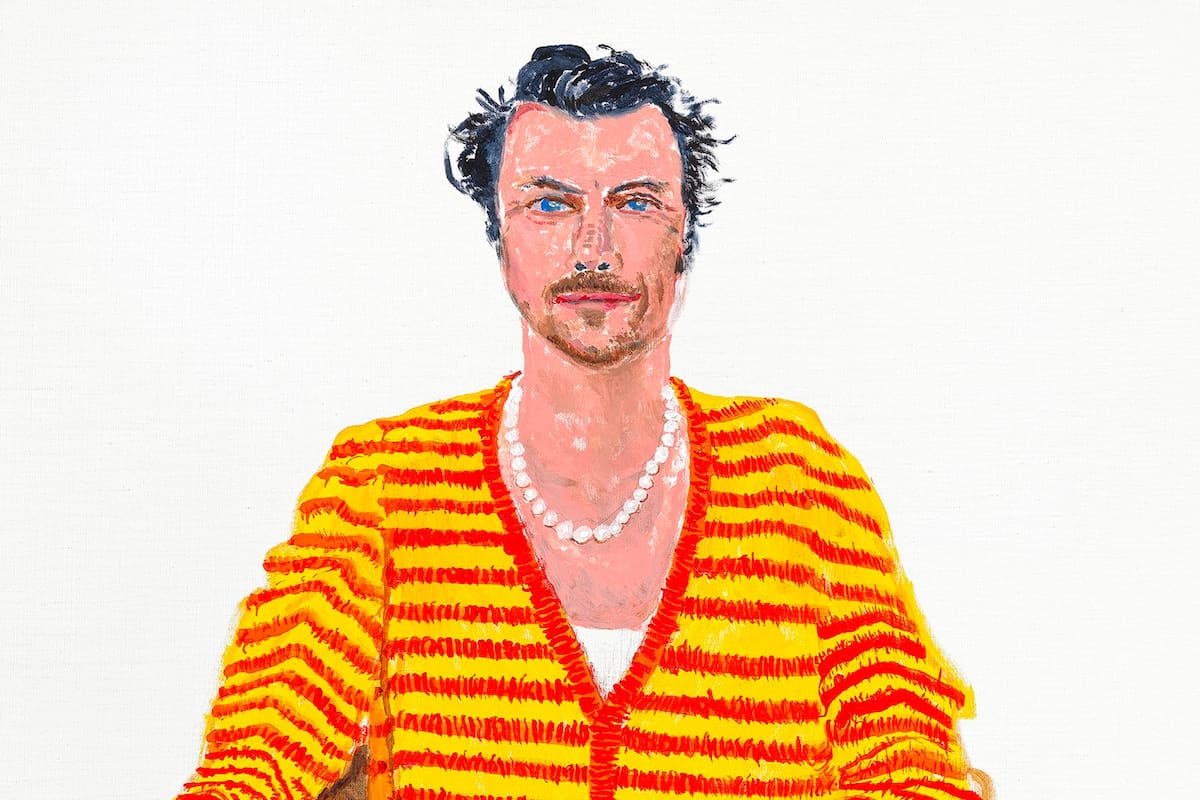 Retrato de Harry Styles por David Hockney
