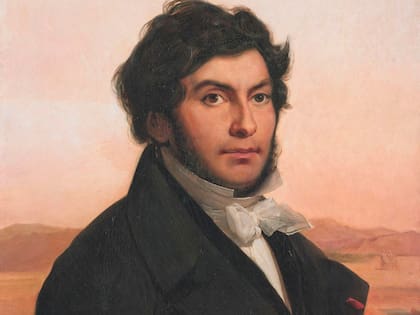 Retrato de Jean François Champollion, realizado por Léon Cogniet en 1831 y exhibido actualmente en el Museo del Louvre