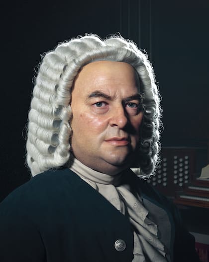 Retrato de Johann Sebastian Bach realizado por el artista iranía Hadi Karimi