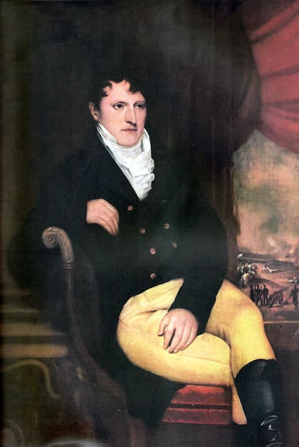 Retrato de Manuel Belgrano (1770-1820) realizado en Londres (1815) por el artista francés Francois Casimir Carbonnier