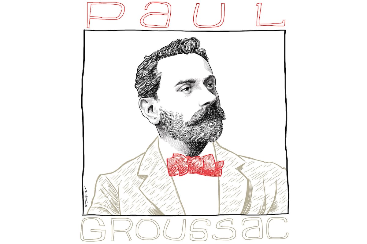 Retrato de Paul Groussac ilustrado por Max Aguirre