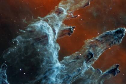 Retrato de Webb de los Pilares de la Creación (Foto: Nasa)