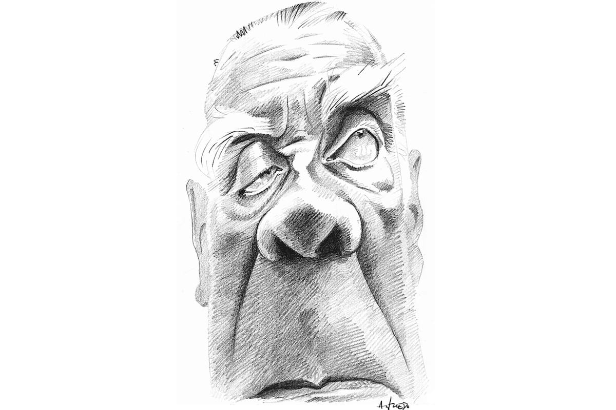 Retrato en lápiz de Jorge Luis Borges