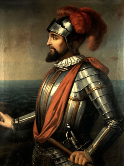 Retrato idealizado de Balboa del siglo XIX