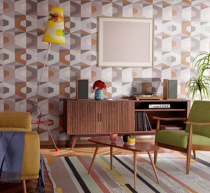Espacio de la casa armado especialmente para pasar y escuchar vinilos.