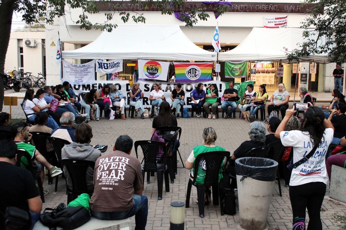 Reunión de ATE en Rosario. Foto Redes ATE