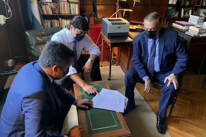 Reunión entre el presidente de la Cámara de Casación Penal, Alejandro Slokar, y el titular del Consejo de la Magistratura, Diego Molea, por las vacantes en el Poder Judicial