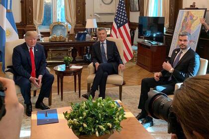 Reunión Mauricio Macri Donald Trump Casa Rosada Salón Blanco