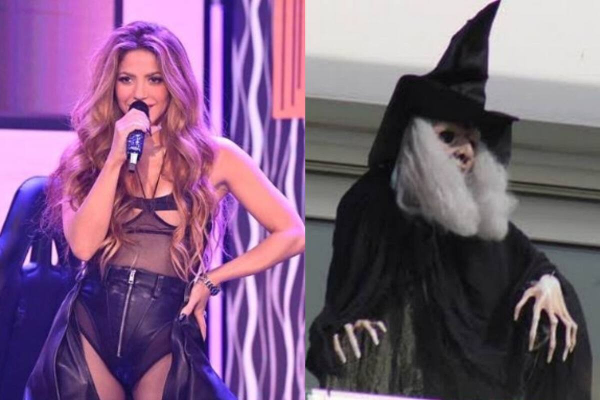 Revelaron el motivo por el que Shakira puso una bruja en su casa (Foto Instagram @shakira/ foto Twitter)