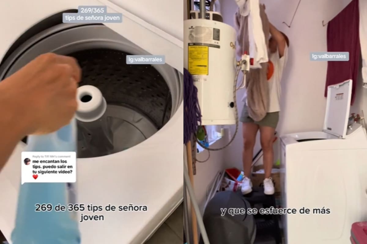 Reveló el tip de cómo lavar las colchas pesadas en el lavarropas y se volvió viral (Foto: captura/@valbarrales)