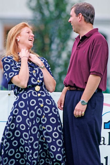 Sonrientes, durante un evento
de caridad en el Wentworth Golf
Club, en Surrey, en 1995, tres años después de separados
