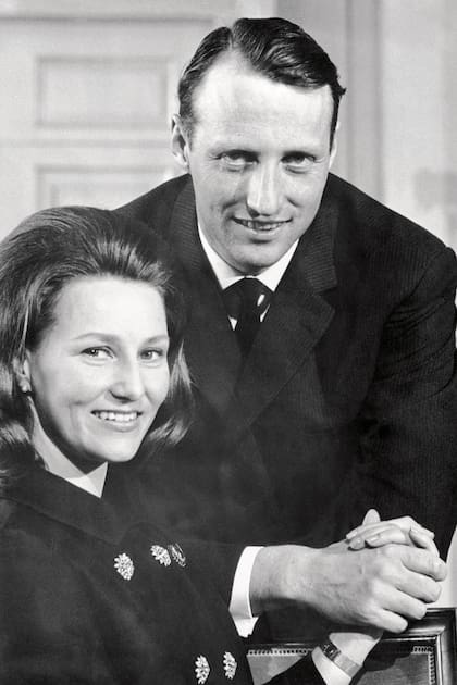 Harald y Sonia durante la celebración de su compromiso