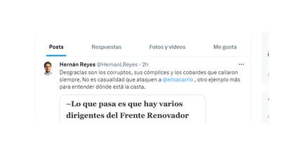 Reyes lo tildó de "desgraciado"