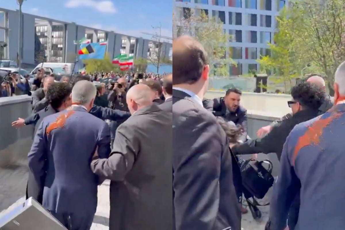 Reza Pahlavi fue atacado con un líquido colorado durante su visita a Berlín