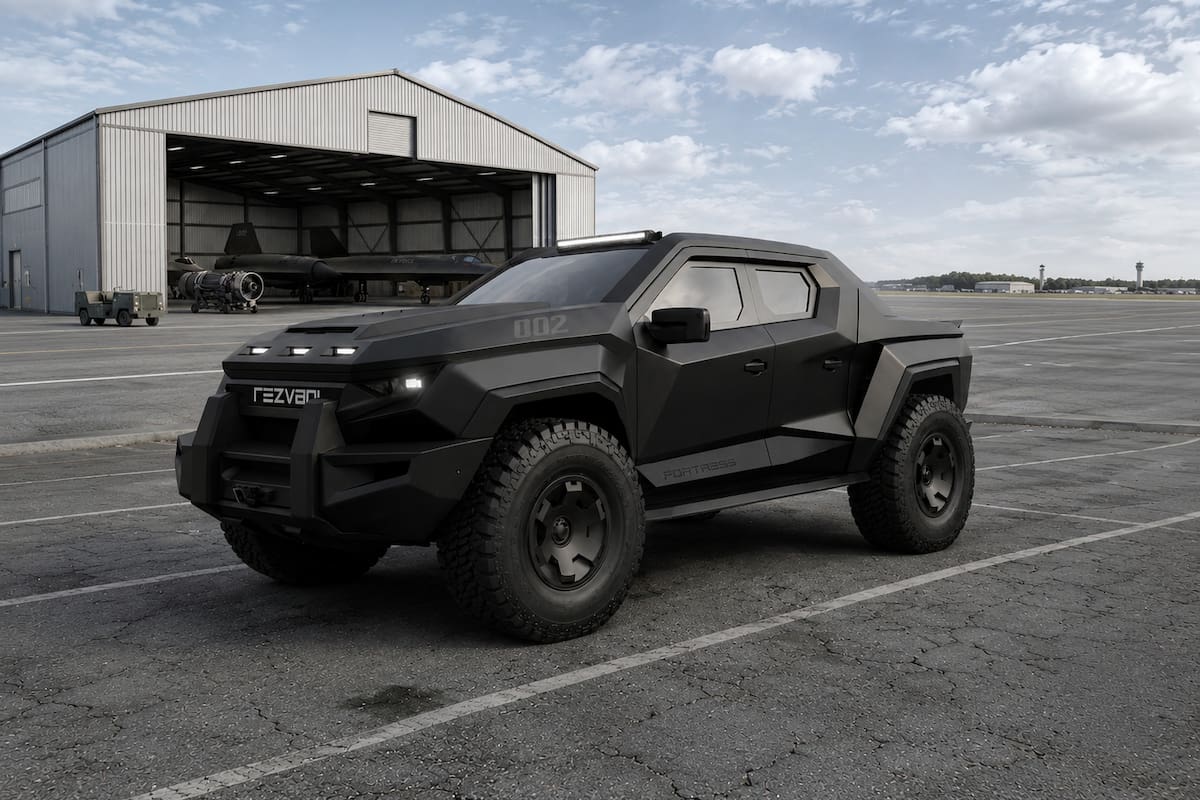 Rezvani Motors presentó el nuevo Fortress 2027, que puede equiparse con protección balística, visión nocturna y un completo kit de supervivencia