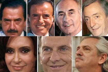 Ricardo Alfonsín, Carlos Menem, Fernando De La Rua, Néstor Kirchner, Mauricio Macri y Alberto Fernández, los presidentes que triunfaron en elecciones presidenciales desde el regreso de la democracia.