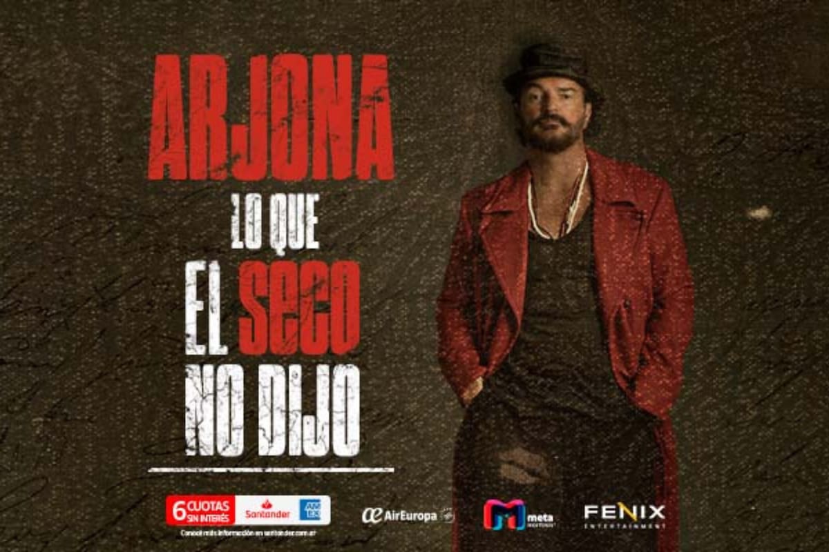 Ricardo Arjona se presentará en mayo de 2026 en la Argentina