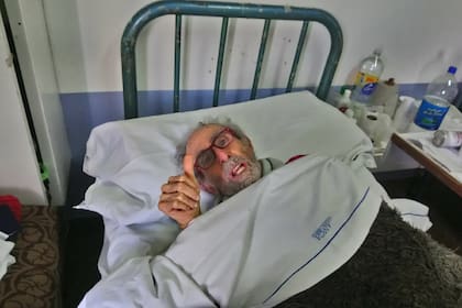 Ricardo Barreda, en diciembre pasado, en el geriátrico de José C. Paz en el que murió ayer