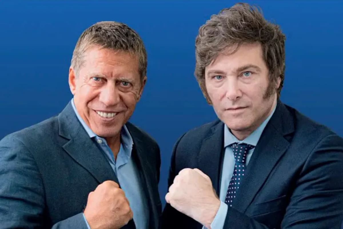 Ricardo Bussi y Javier Milei en la campaña de 2023