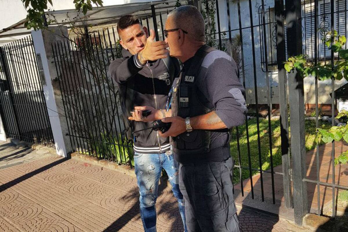 Ricardo Centurión este lunes durante el control policial