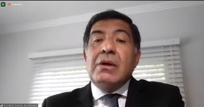 Ricardo Echegaray, durante una audiencia virtual del juicio