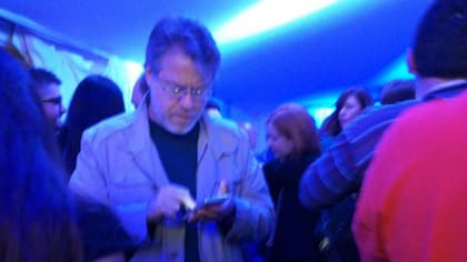 Ricardo Forster llegó al Luna Park para apoyar a Daniel Scioli
