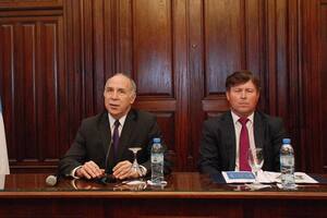 Ricardo Lorenzetti con Héctor Marchi, el administrador general de la Corte que fue hoy desplazado de su cargo