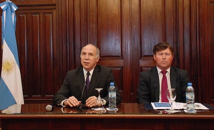 Ricardo Lorenzetti con Héctor Marchi, el administrador general de la Corte que acaba de ser desplazado de su cargo