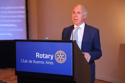 Ricardo Lorenzetti, durante el almuerzo organizado por el Rotary Club de Buenos Aires