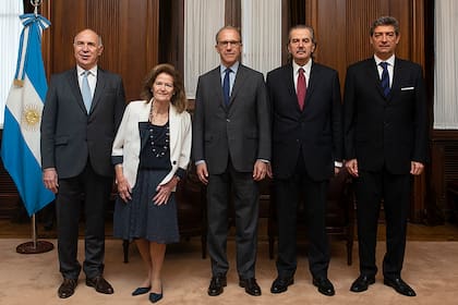 Ricardo Lorenzetti, Elena Highton de Nolasco, Carlos Rosenkrantz, Juan Carlos Maqueda y Horacio Rosatti