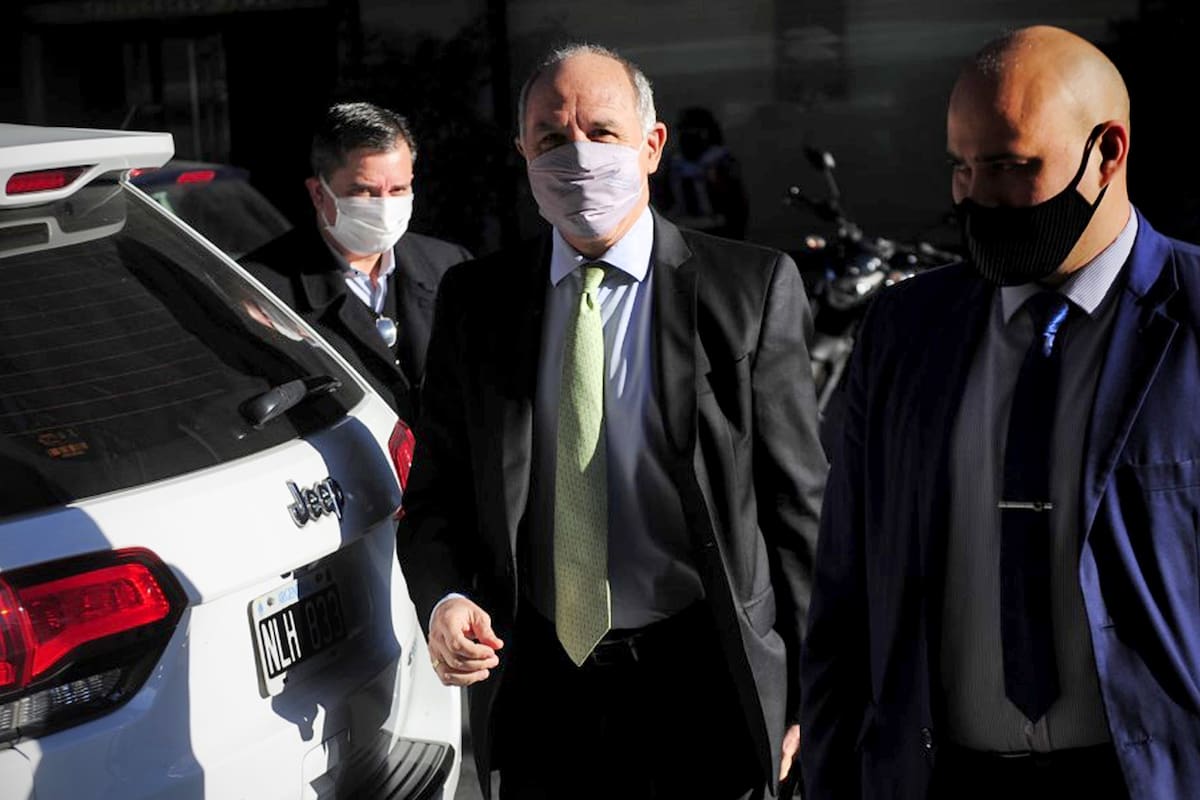 Ricardo Lorenzetti, hoy, al llegar al Palacio de Justicia