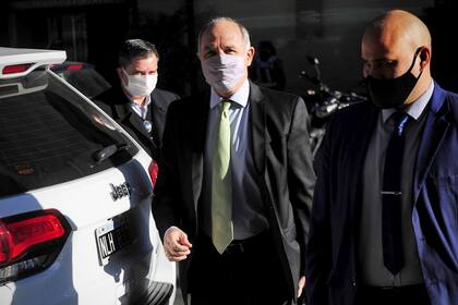 Ricardo Lorenzetti, hoy, al llegar al Palacio de Justicia