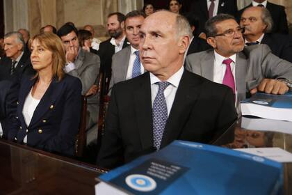 Anteayer, en el Congreso, Ricardo Lorenzetti se mantuvo serio frente a las críticas de Cristina Kirchner