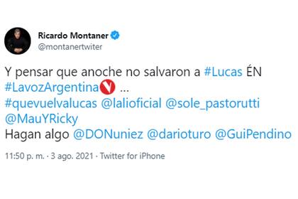 Ricardo Montaner le hizo un pedido a la producción de La Voz Argentina, tras la eliminación de un participante