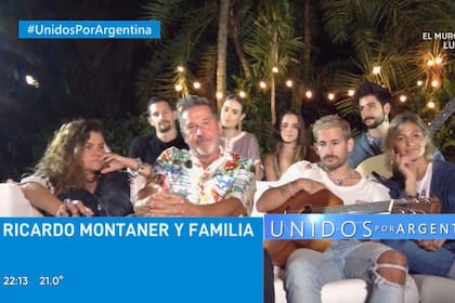Ricardo Montaner y familia, con Stefi Roitman, novia de Ricky Montaner