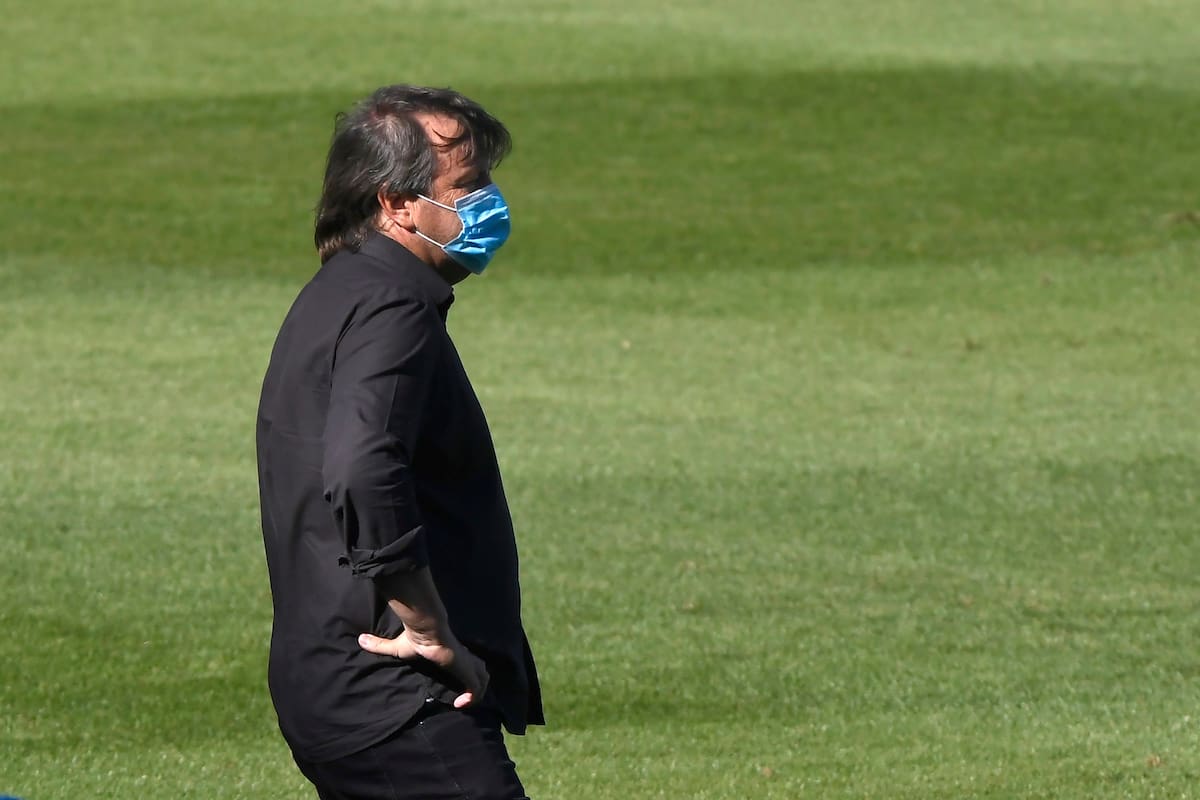 Ricardo Zielinski, durante el partido que disputaron Atlético de Tucumán vs. Racing Club de Avellaneda.