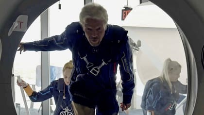 Richard Branson, en el viaje al espacio suborbital, del Virgin Galactic