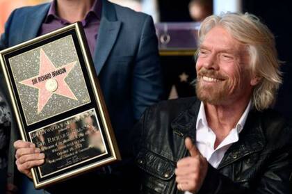 Richard Branson tiene su estrella en el Paseo de la Fama de Hollywood.