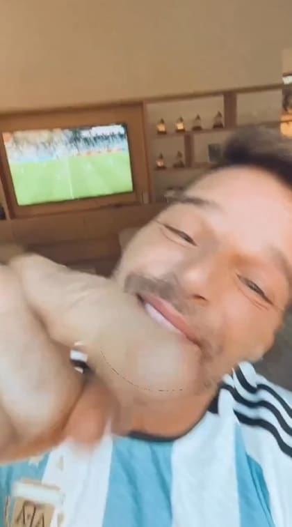 Ricky Martin celebra el triunfo de Argentina