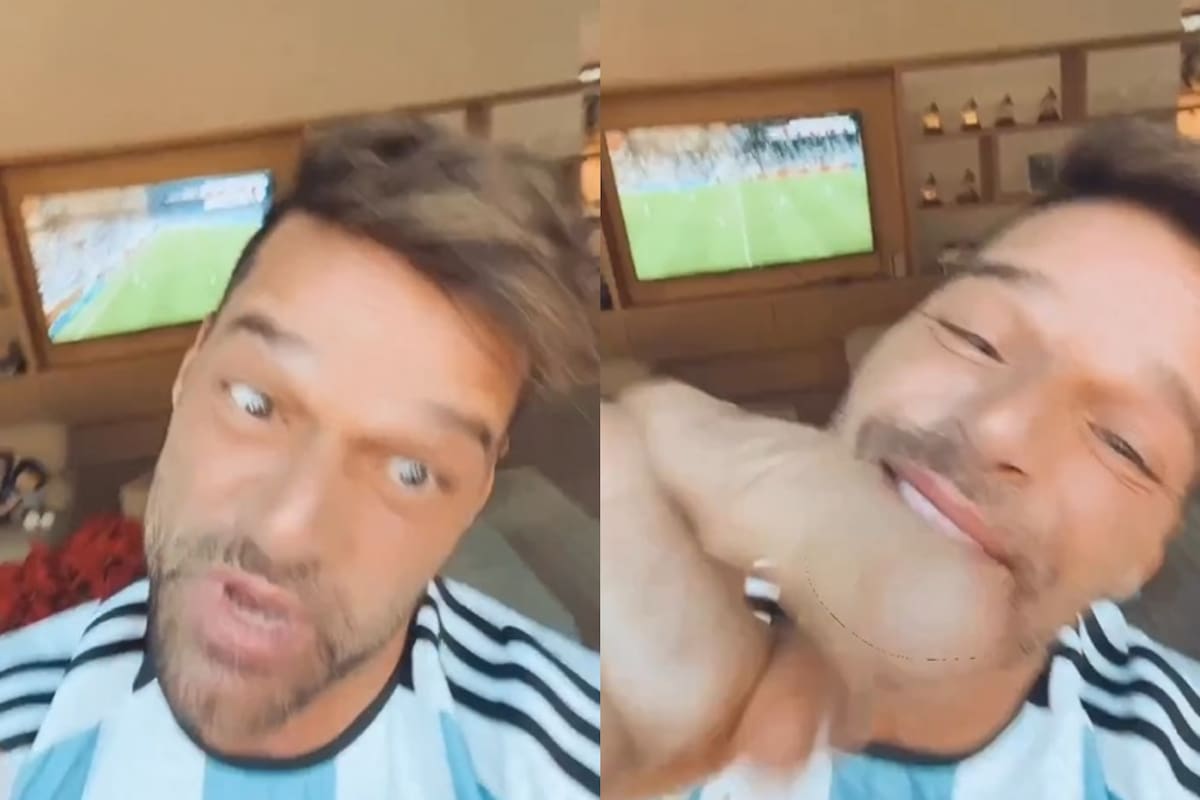Ricky Martin celebra el triunfo de Argentina frente a Francia