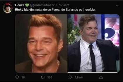 Ricky Martin fue comparado con Fernando Burlando