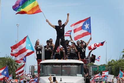 Ricky Martin lideró las protestas de las que también participaron Residente y Bad Bunny