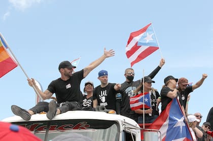 Ricky Martin lideró las protestas de las que también participaron Residente y Bad Bunny
