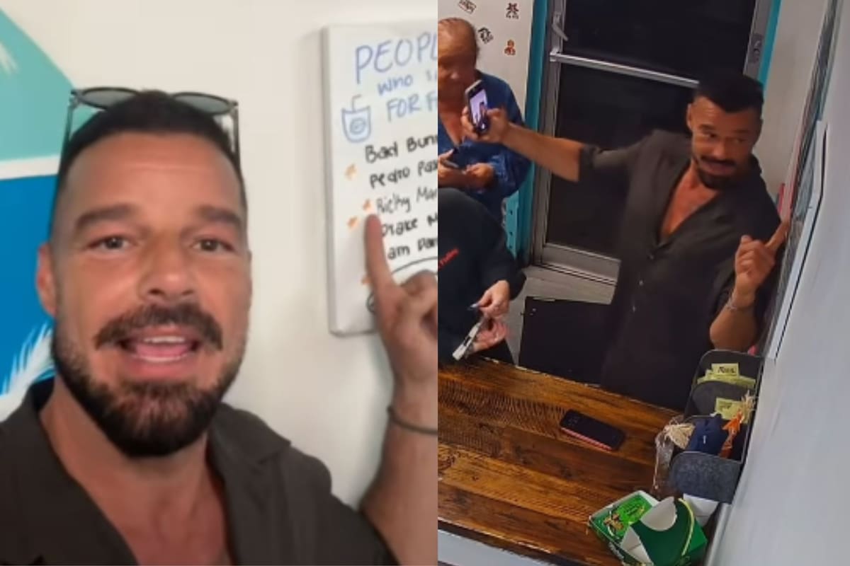 Ricky Martin sorprendió a empleados y clientes de una cafetería al presentarse para reclamar un beneficio exclusivo (Instagram/@sip.305)