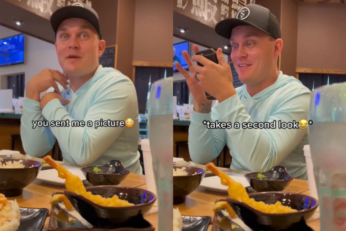 Ricky quedó sorprendido por la fotografía que le envió su esposa mientras estaban en público