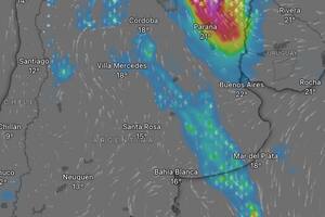 Rige alertas por tormentas y vientos en 9 provincias de la Argentina.