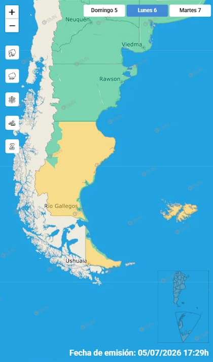 Rigen alertas por nevadas, vientos y lluvias